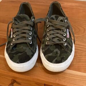 Superga Green Camouflage Sneakers